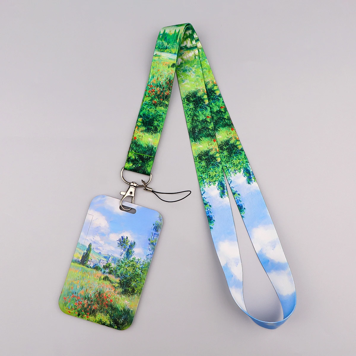 Travel Collage Monet Lanyard Neck Strap Keychain Card Cover Badge Holder Mobile Phone Hang Rope Keyring Accessories Gifts