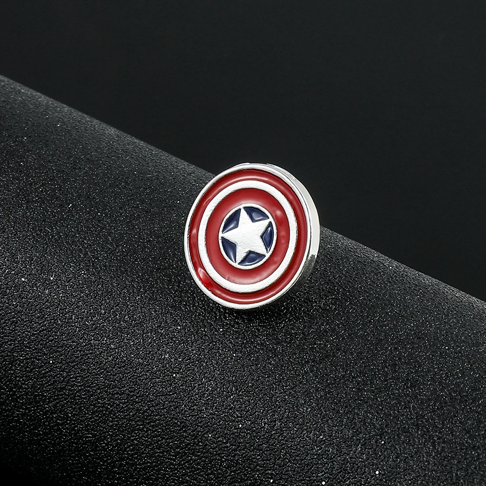 Disney Marvel Avengers Brooch Cool Captain America Shield Brooch Men Women Cosplay Enamel Pin Jewelry Gifts