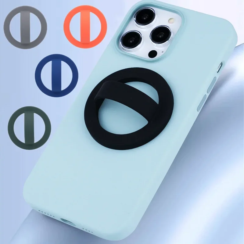 

Магнитный силиконовый удобный держатель для телефона с круглой ручкой для MagSafe, мощная ручка для IPhone 16, 15/14/13/12 Android