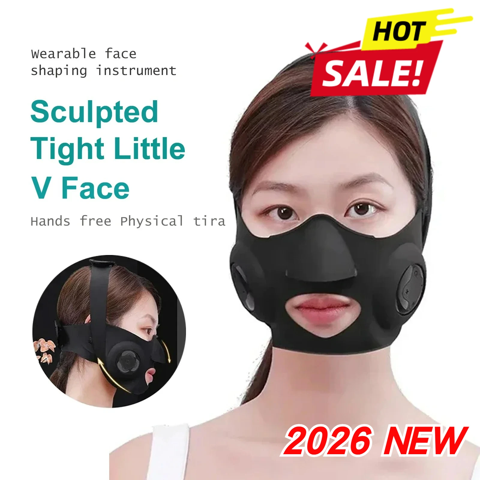 

2026 НОВЫЙ EMS массажер для подтяжки лица V-образный пояс для похудения против морщин, двойной подбородочный редуктор, тонизирующее устройство для лица для подтяжки щек