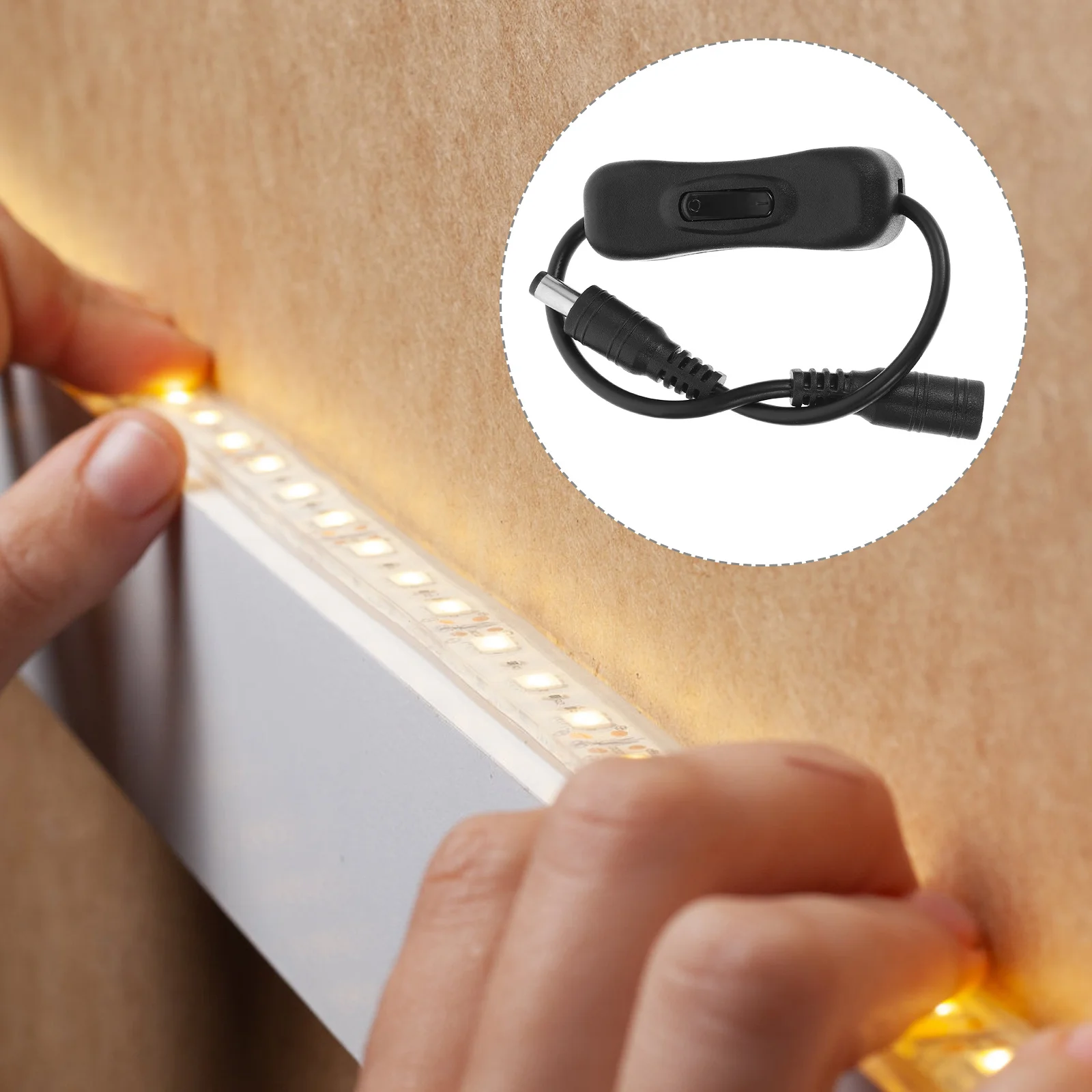 

4Pcs LED Strip Light Inline Switch Replacement Cord Switch Part for LED Lamp Boat Light Connector with Thickened Copper Wire