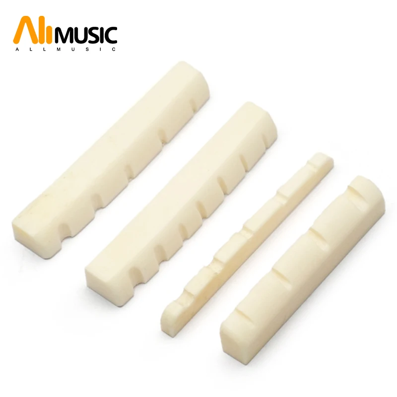 

30Pcs 3MM 6MM Slotted Real Bone 4/5/7 String Bass Nuts for Electric Bass 42/48*6*8.5mm 48x3x5.5mm