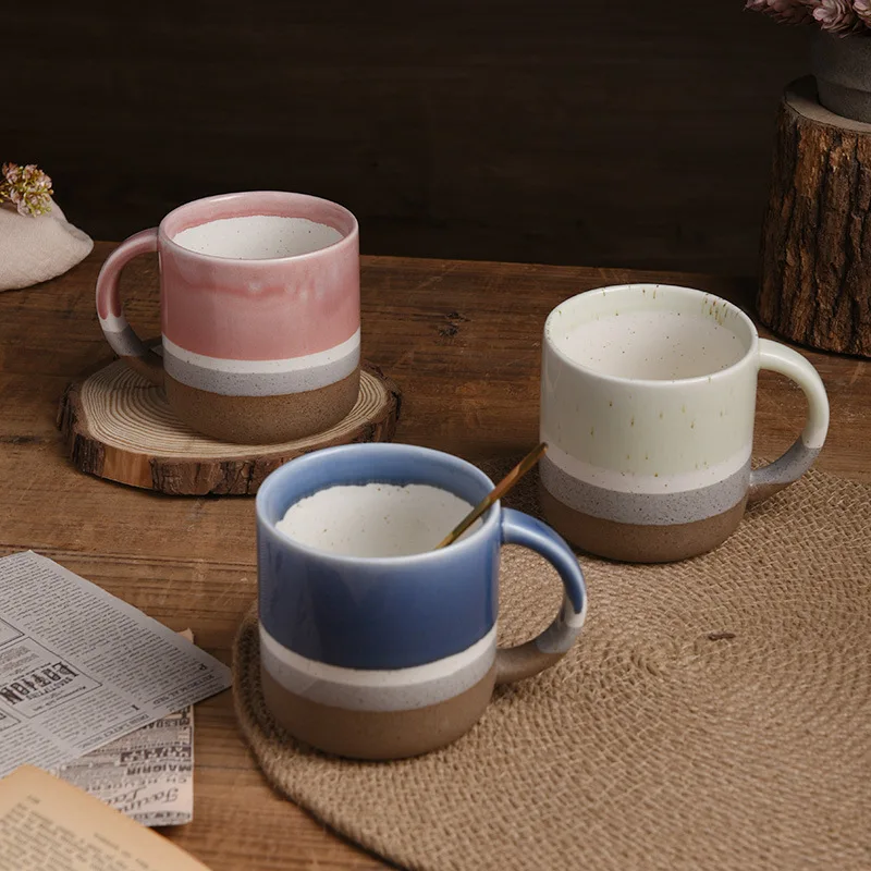 

Европейская стильная кружка градиентного цвета, высококачественная стильная кружка с большой емкостью, керамические чашки для офиса и дома, практичная кофейная чашка для завтрака