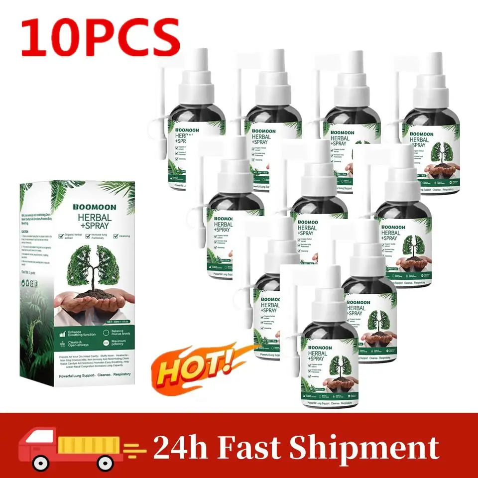 

10pcs Herbal Lung Cleanse Mist – Powerful Lung Support, Cleanse & Breathe – Herbal Mist Health Care Herbal Lung Cleanse Spray