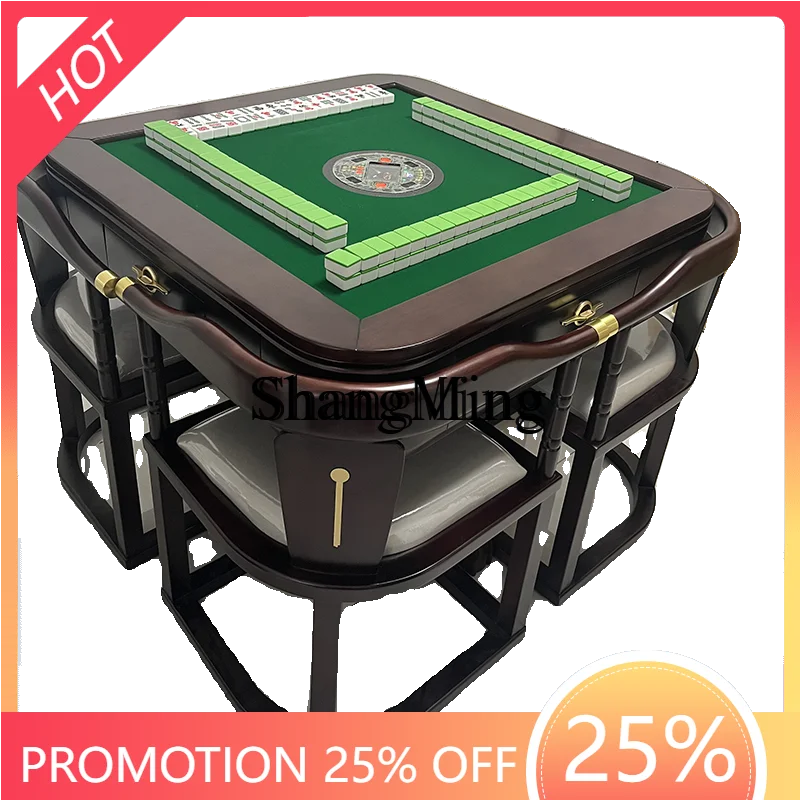 SM solid wood mahjong machine dining table dual-purpose automatic multi-function silent small apartment mahjong table