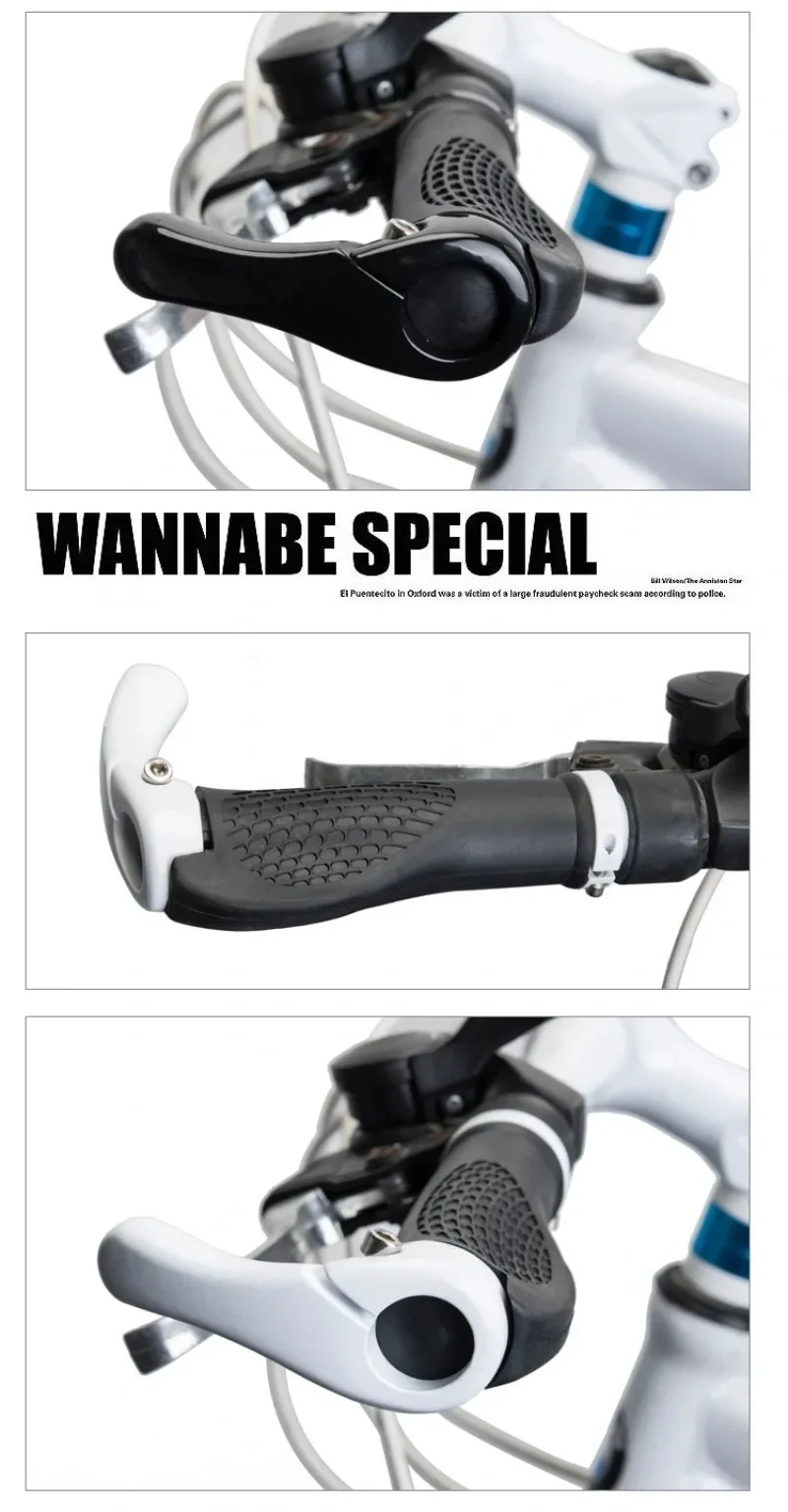Anti-slip Gummi Fahrrad Lenker End Abdeckung Aluminium Legierung Schloss Mountainbike Lenker Fahrrad Anti-slip Griff Abdeckung – Detail 12