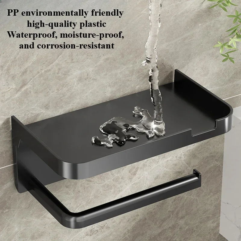 

Toilet Paper Holder Plastic Rack Kitchen Towel Placement of Seasoning Bottles Bathroom Wall Roll of Paper Phone Paper towel