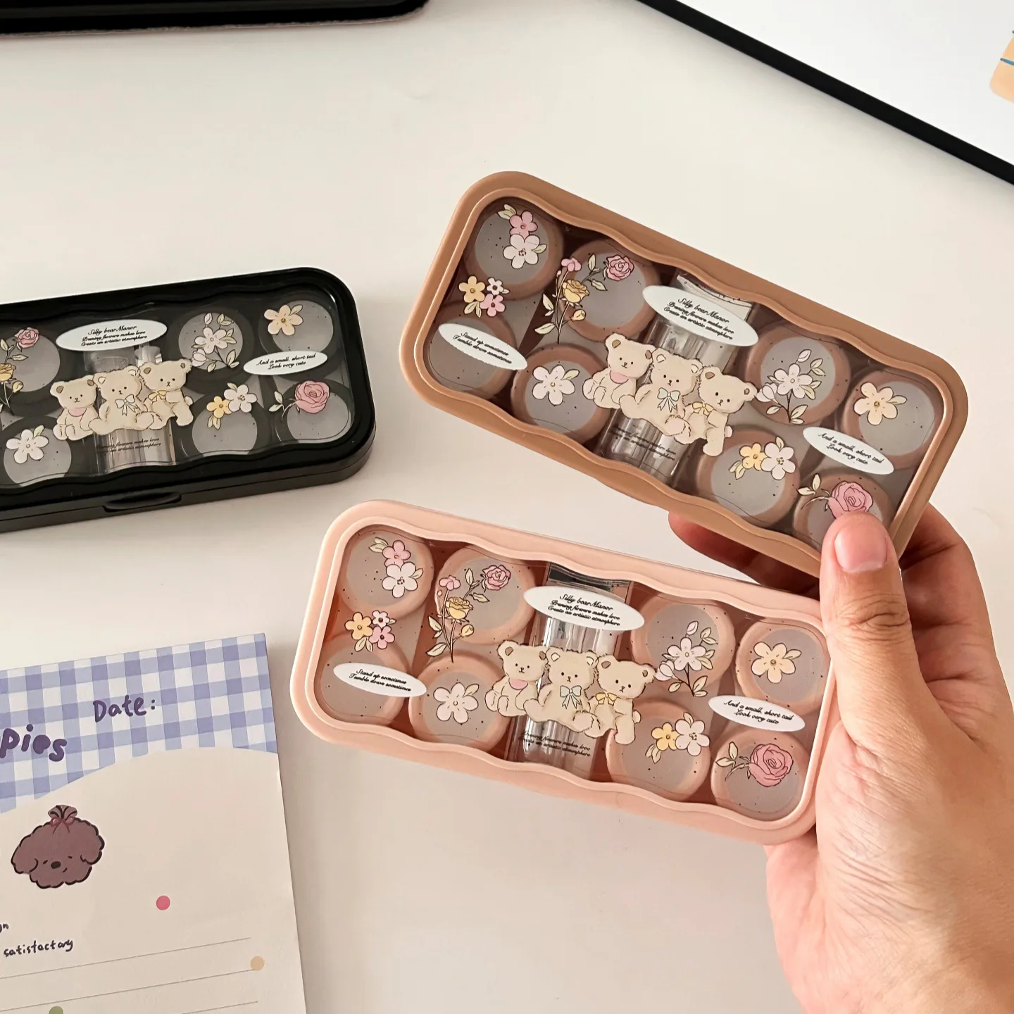Invisible Lens Box Simple Contact Lens Case Contact Lens Box Cute For Office Daily Use Travel