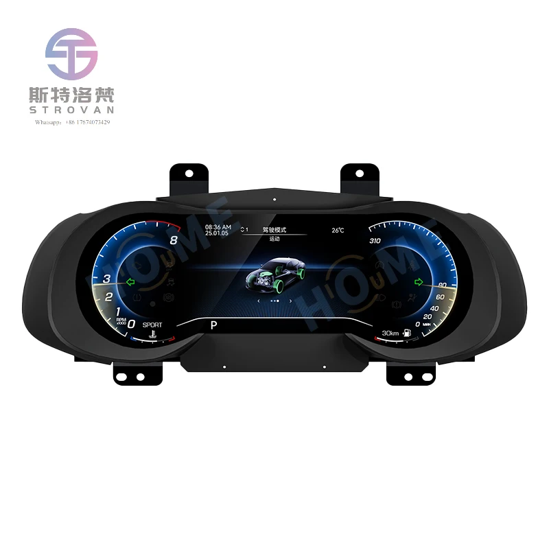 

12.3 Inch Linux Car Digital Cluster LCD Dashboard Panel for Maserati Quattroporte 2013-2023 Virtual Instrument CockPit Screen