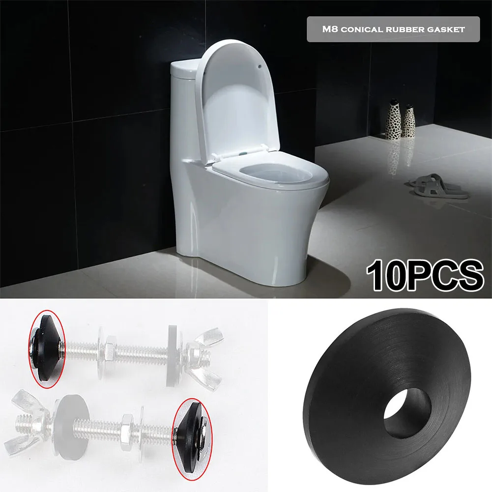 10pcs Rubber Components For Toilet For Seat Fixing With -M6 And M8 Compatibility For Water Tank Seal Applications