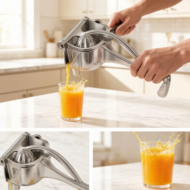 Stocking Stuffers Manual Juicer, Detachable Heavy Duty Citrus Squeezer Extractor Tool, Premium Metal Alloy Fruit Juice Squeezer