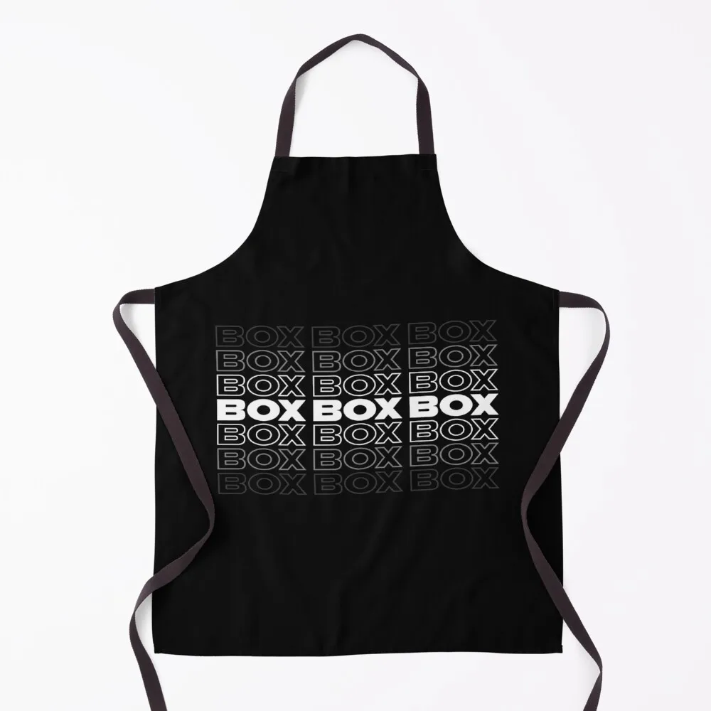 

Box Box Box F1 Faded Text Design Apron Kitchen Front carpenter restaurant accessories Apron