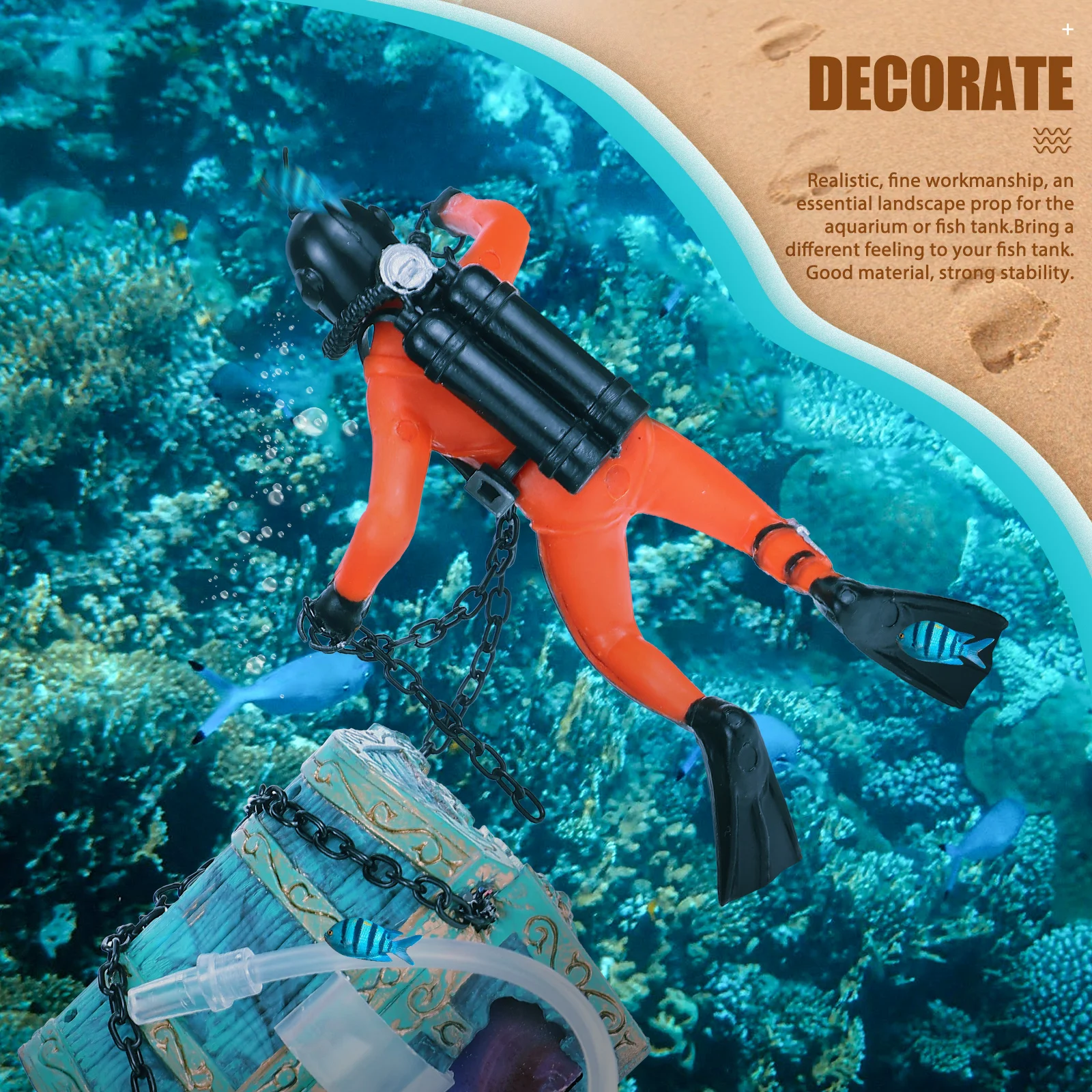 

Fish Tank Diver Decor Aquarium Floating Ornament Lively Atmosphere Good Material Strong Stability Essential Prop