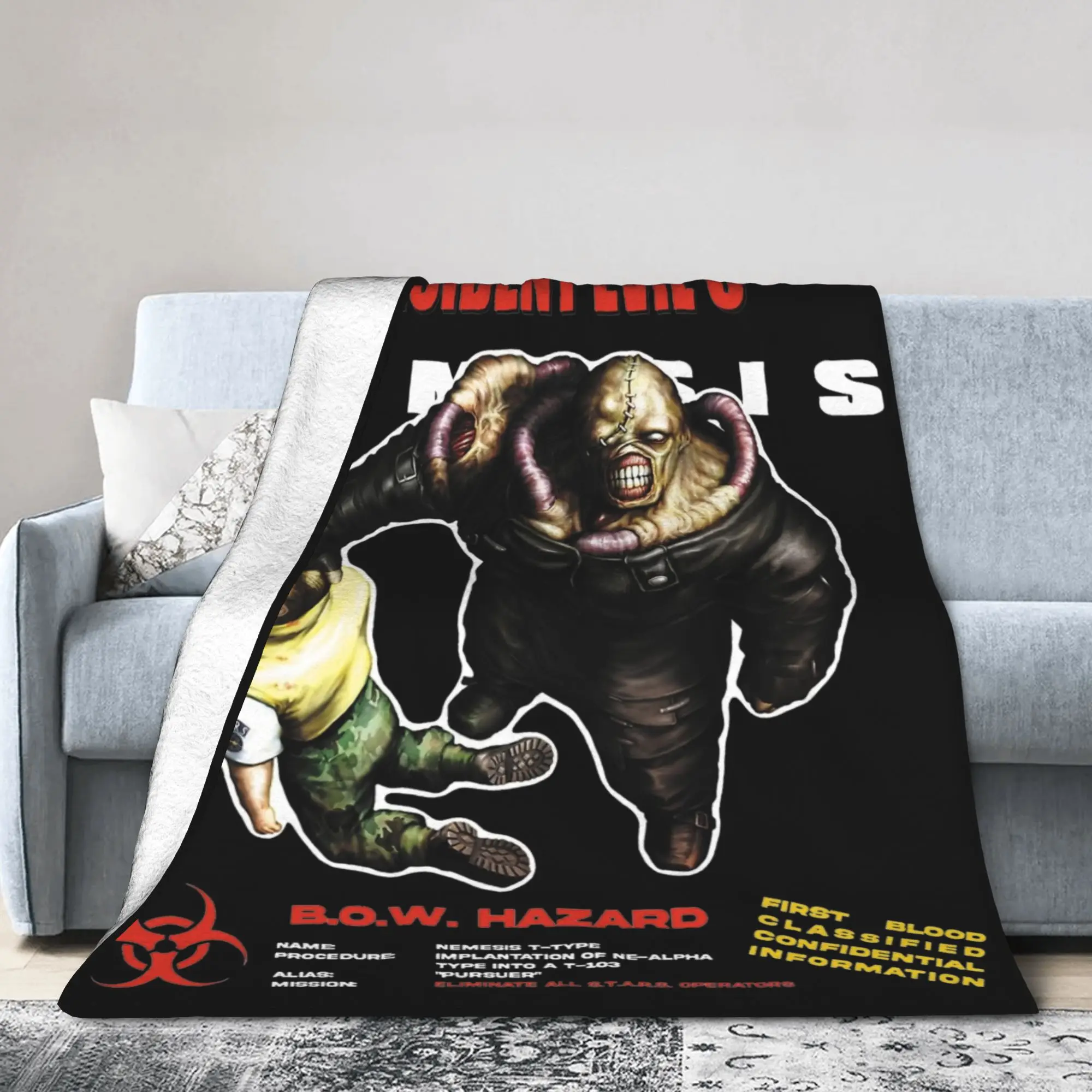 Residents Evils NEMESIS v1 Blanket Cover  Fleece Throw Blanket Summer Air Conditioning Decoration Soft Warm Bedspreads,