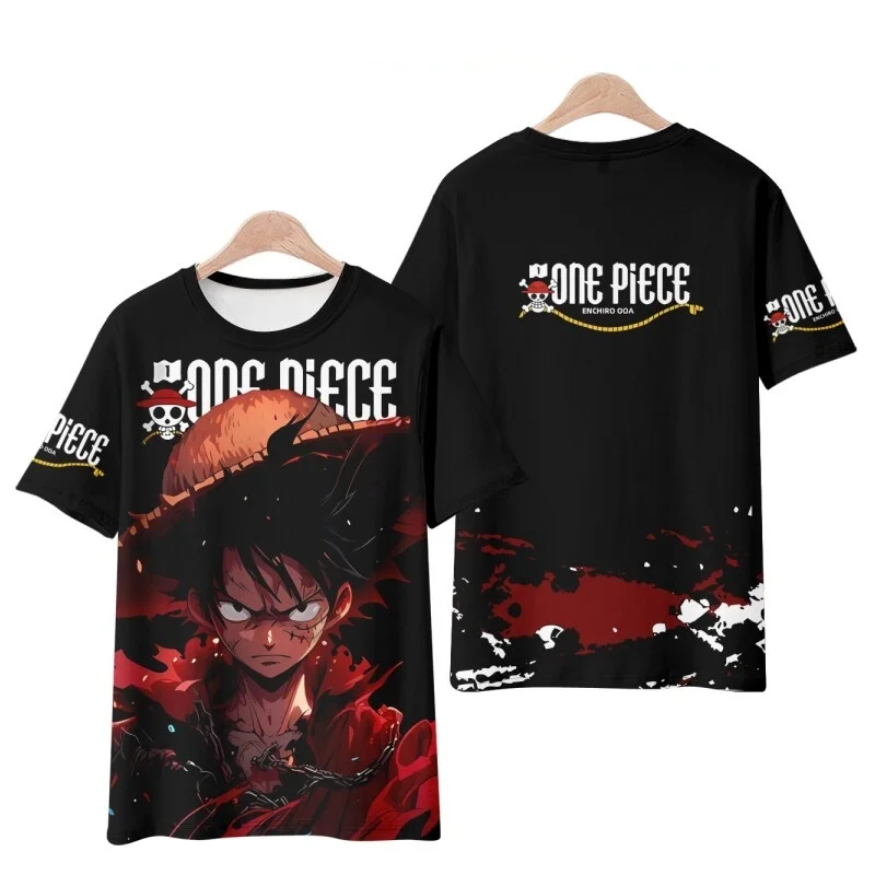 Bandai 2026 Summer Japanese Anime One Piece Around The King of Navigation Nica Lufei Anime Quick Drying Breathable T-shirt