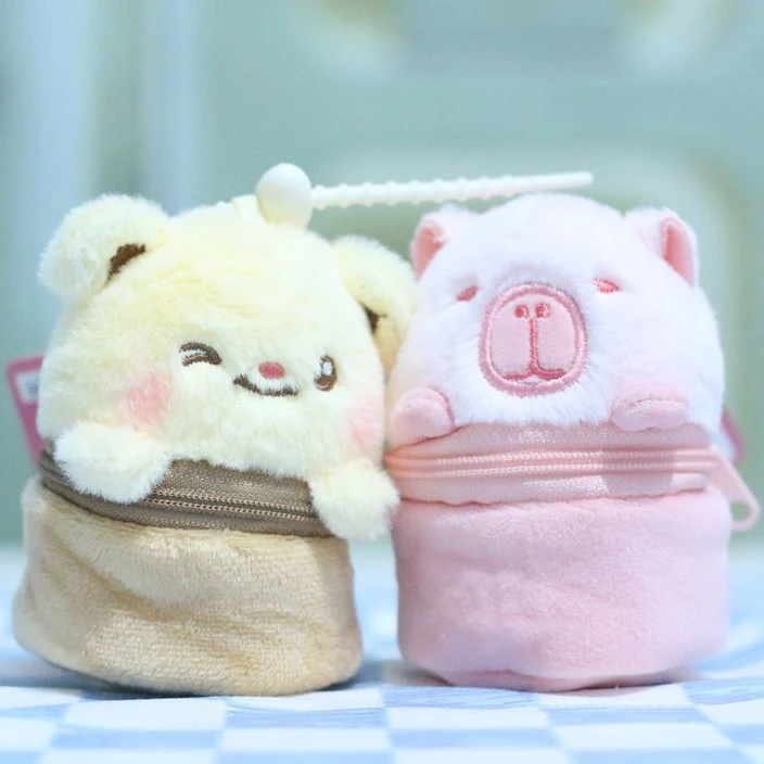 カピバラ-かわいいぬいぐるみキーホルダー,バターベアコイン財布,ペンダント,カワイイぬいぐるみ人形,ハンギングオーナメントギフト