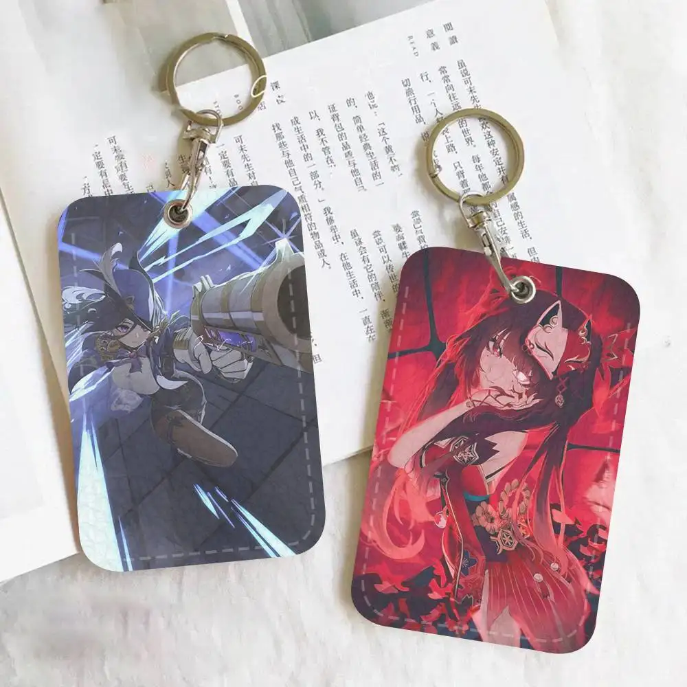 Anime Game Honkai Star Rail Hyacine Holder Suitable For Bank Card Subway Bus Card Wallet Card Case Badge Holder Keychain