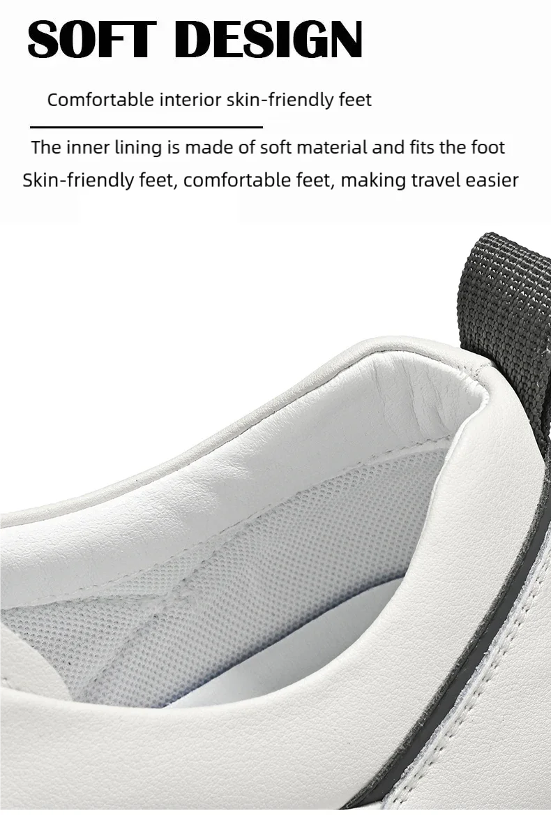 Herren-Slipper, lässige Schuhe für den Sommer, atmungsaktiv, leicht, mit weicher Sohle, flache Outdoor-Wanderschuhe, modische weiße Schuhe für Studenten. – Detail 5