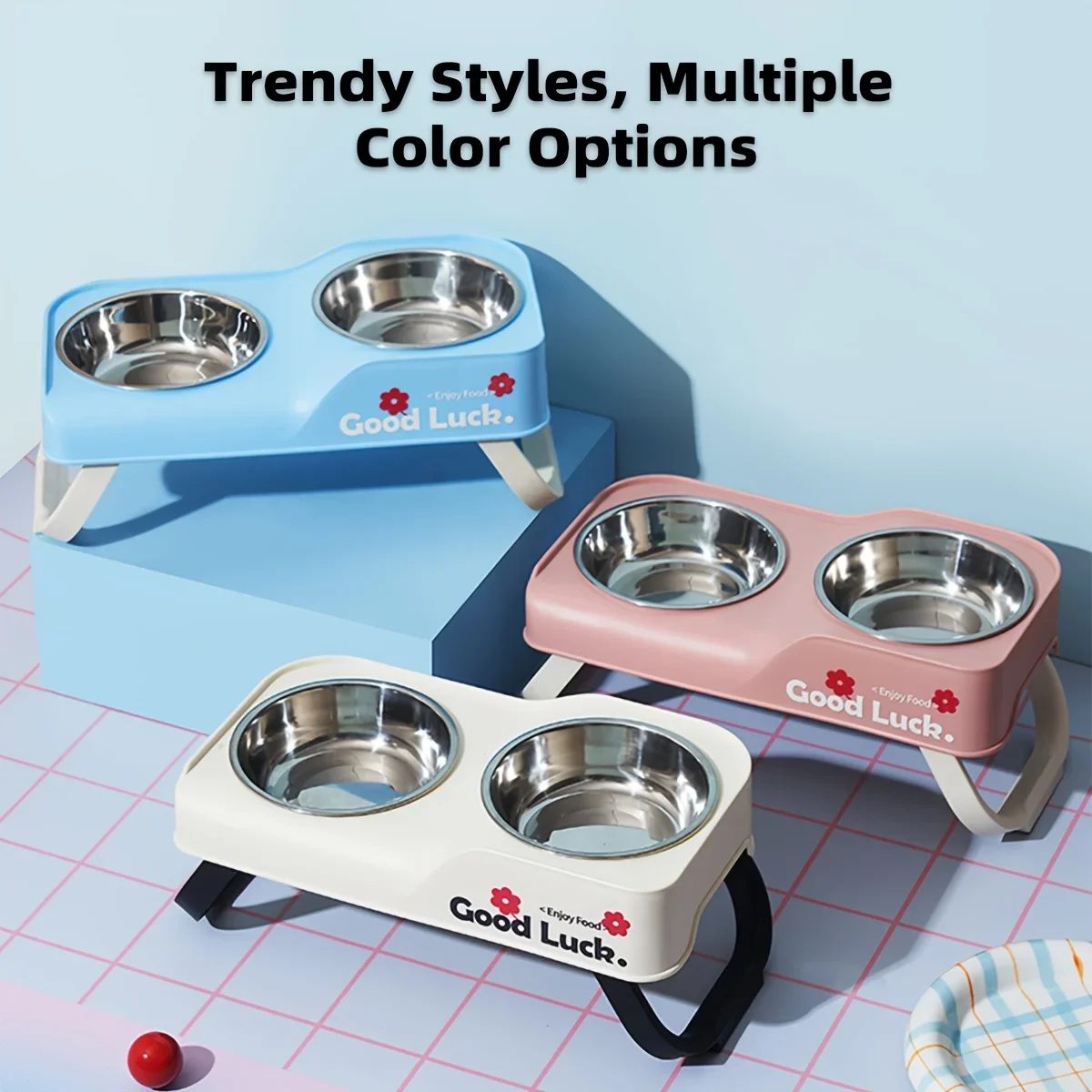 Dopamine-Colored, Customizable, Non-Slip Pet Bowls—Perfect for Small and Medium-Sized Dogs and Cats