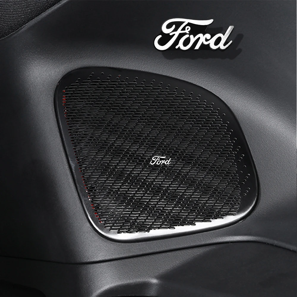 2/4Pcs Car Sudio Speaker Badge Stereo Emblem Sticker Styling Accessories For Ford Focus Mk2 MK3 MK7 Fiesta Ranger Mustang STLine view 4