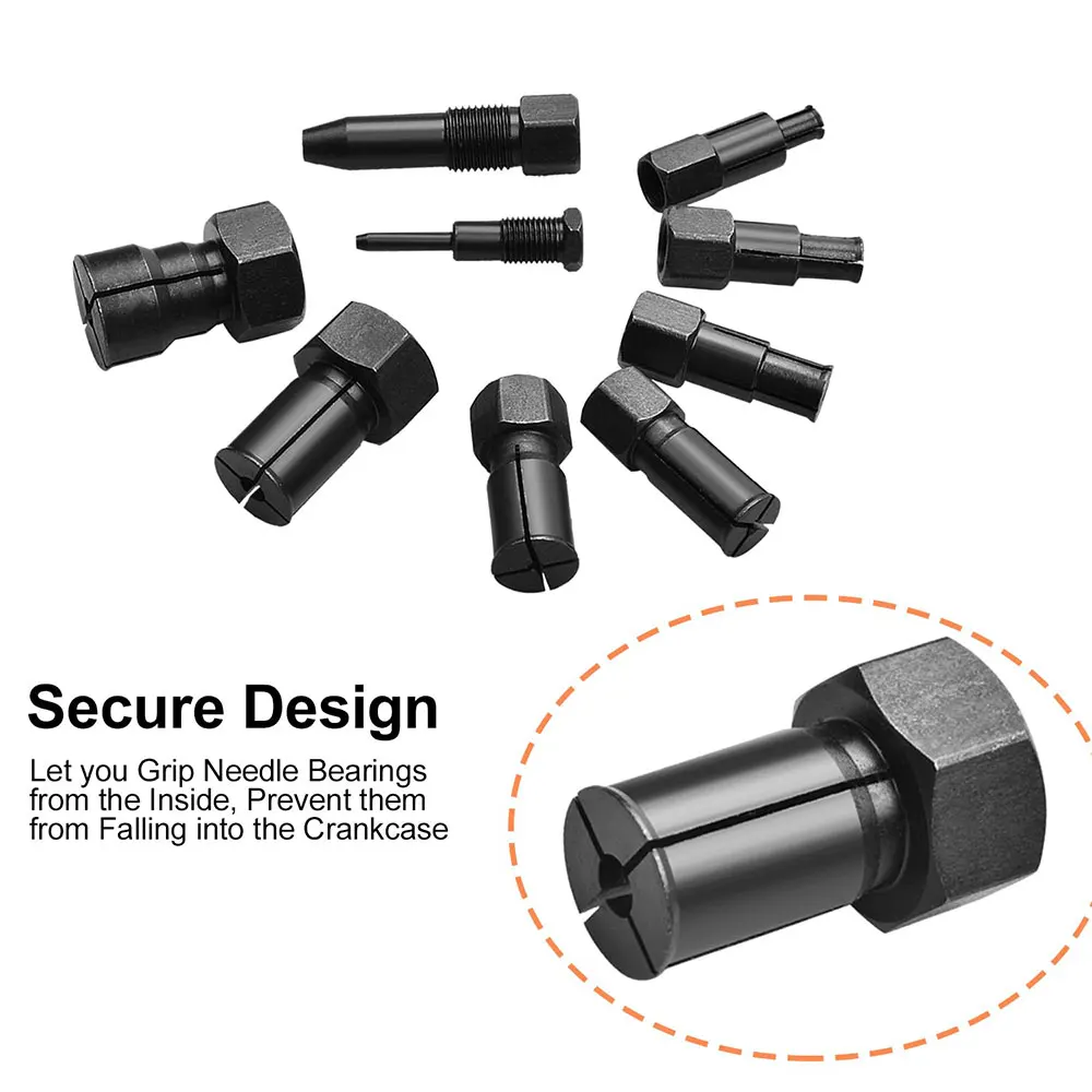 Podofo 10-teiliges Motorrad-Radlager-Werkzeugset, Motorrad-Innenlager-Ausziehwerkzeug, Werkzeugset zur Entfernung von Innenlagern, 8-25MM
