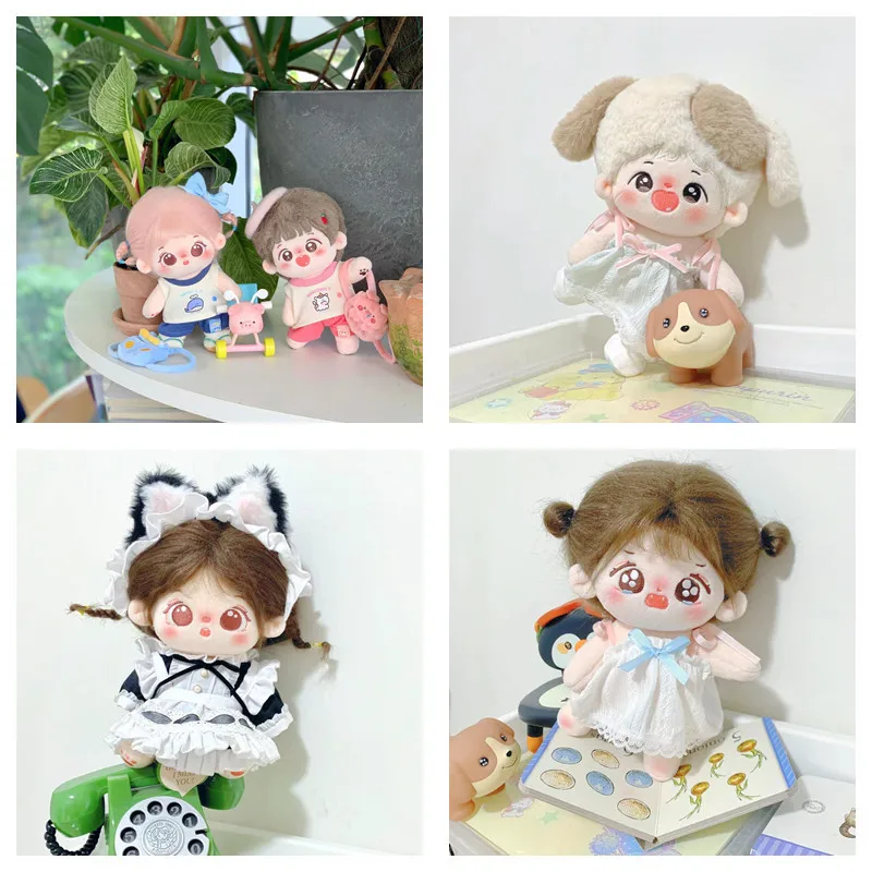 

Lovely Strap Skirt Doll Clothes for 10cm Idol Dolls Accessories DIY 10cm Plush Cotton Doll's Clothing Toys Gift