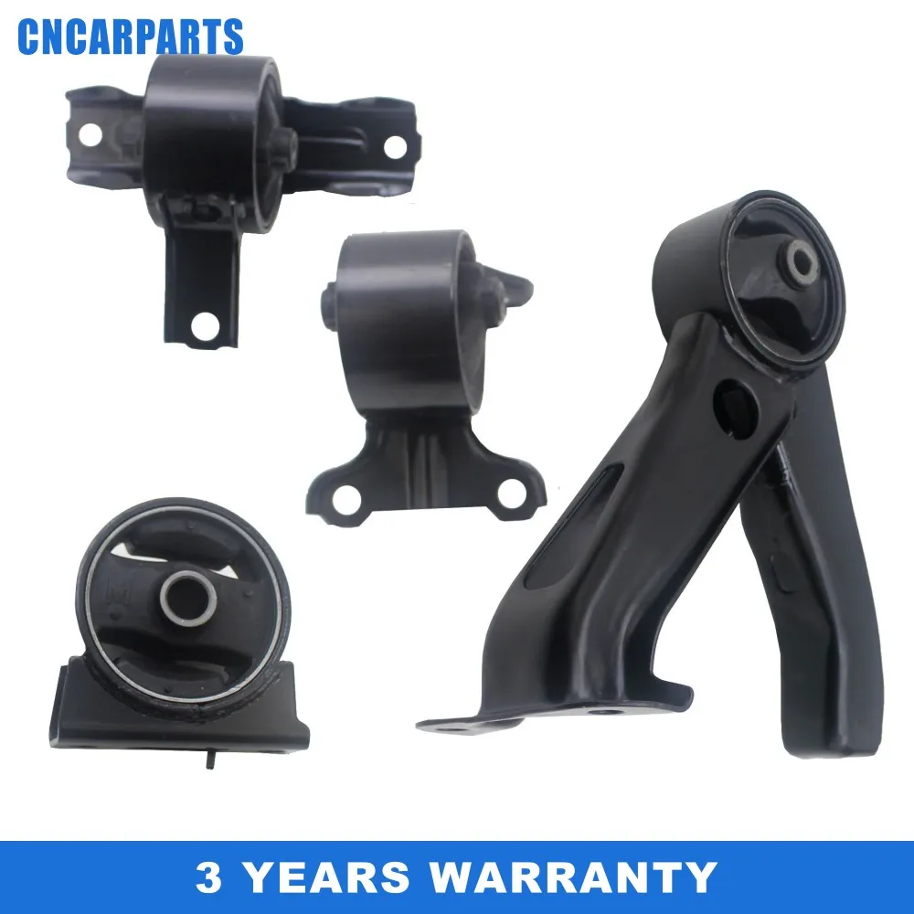 4 soportes de motor y transmisión MN101386,MN184372,5105495AD,5105667AB compatibles con Mitsubishi Outlander 2.4L AWD 2008-2013