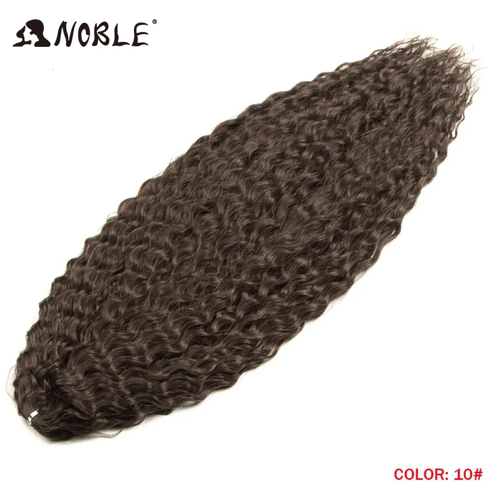 Noble Hair Synthetic Twist Crochet Curly Hair 24 Inch Water Wave Braid Hair Ombre Blonde Brown Deep Wave Braiding Hair Extension image 3