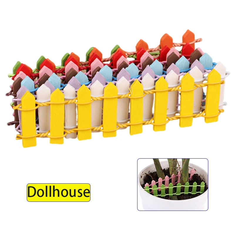 

5Pcs Mini Wooden Fence DIY Miniature Landscape Fairy Garden Wood Barrier Dollhouse Micro Crafts Christmas Tree Decoration