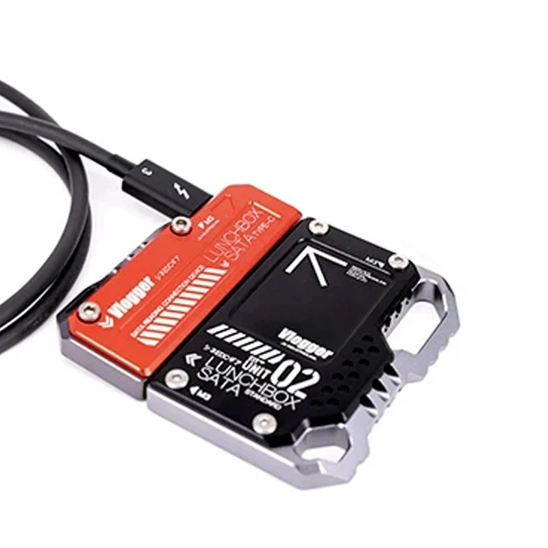 สายเคเบิลชนิด C 20ซม. สำหรับกล่องกล่องฮาร์ดดิสก์ mSATA ไปยัง SATA อะลูมินัมอัลลอยการระบายความร้อนเปลือกฮาร์ดดิสก์