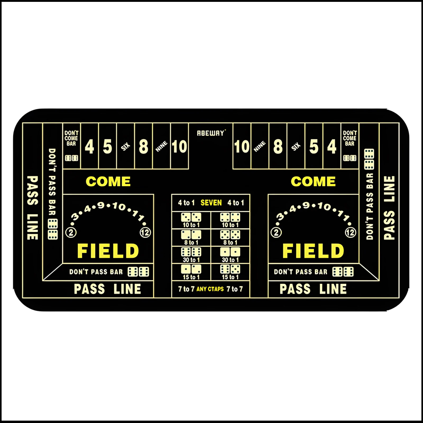 

120x60cm/180x90cm dice game rubber table mat party multiplayer game chess and card table mat entertainment accessories