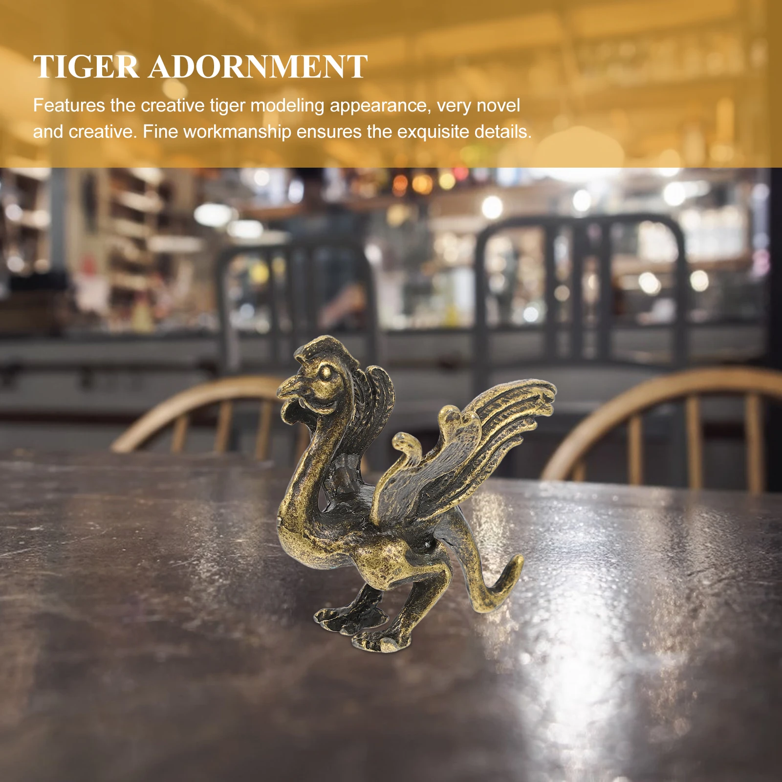 

Brass Phoenix nament Retro Adornment Creative Animal Decoration HighQuality Material Practical Restaurant Home Office