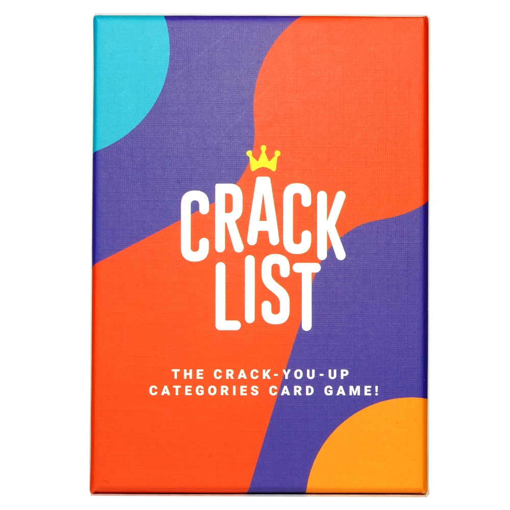 Crack List Card - The Crack-You-Up Categories Card Game 2+ Players Teens and Adults Family Board Games Best Family Party Game