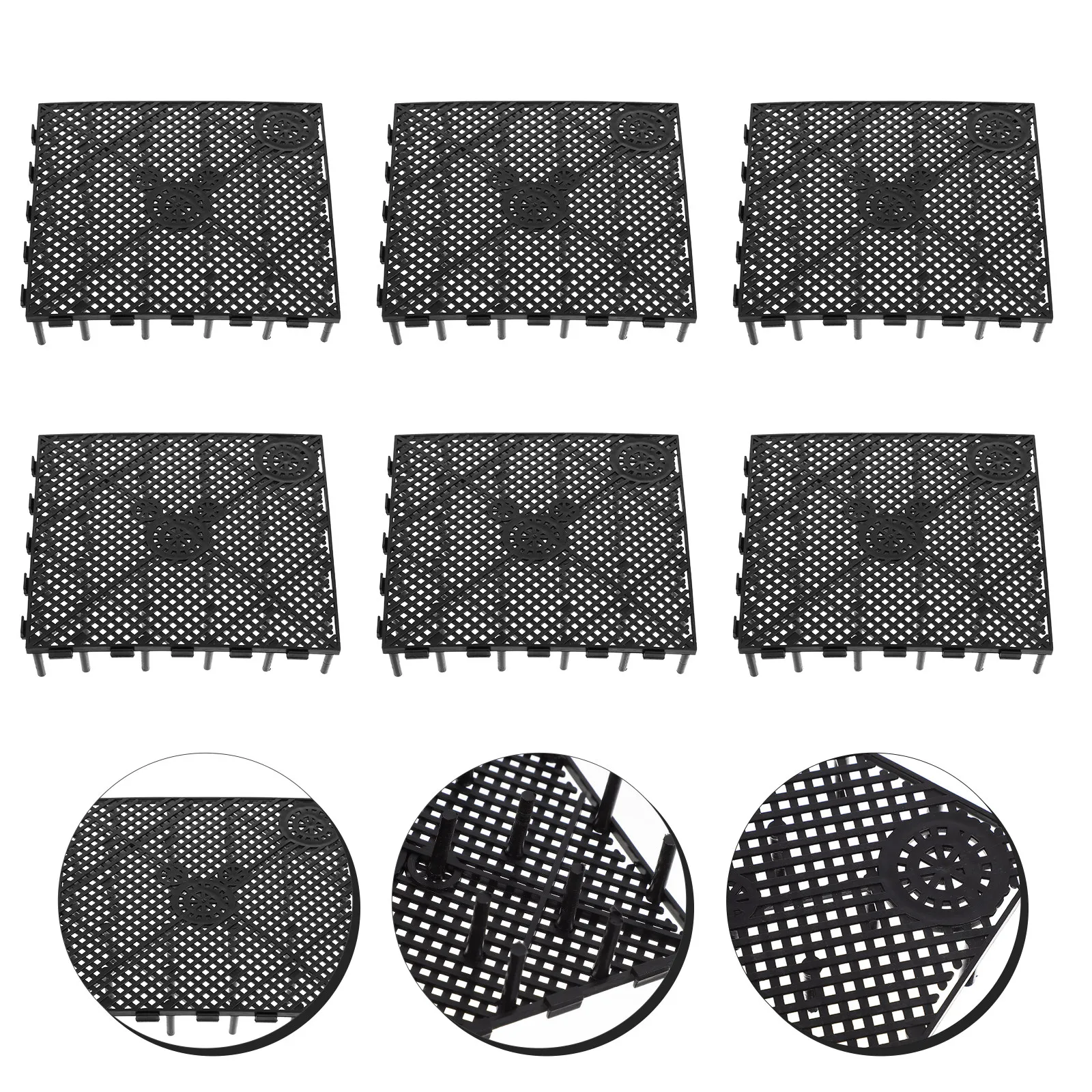 6Pcs Bottom Filter Partition Plate for Aquarium DIY Ecological System Multi-Hole Design Smooth Edge Splicing Expandable Gravel