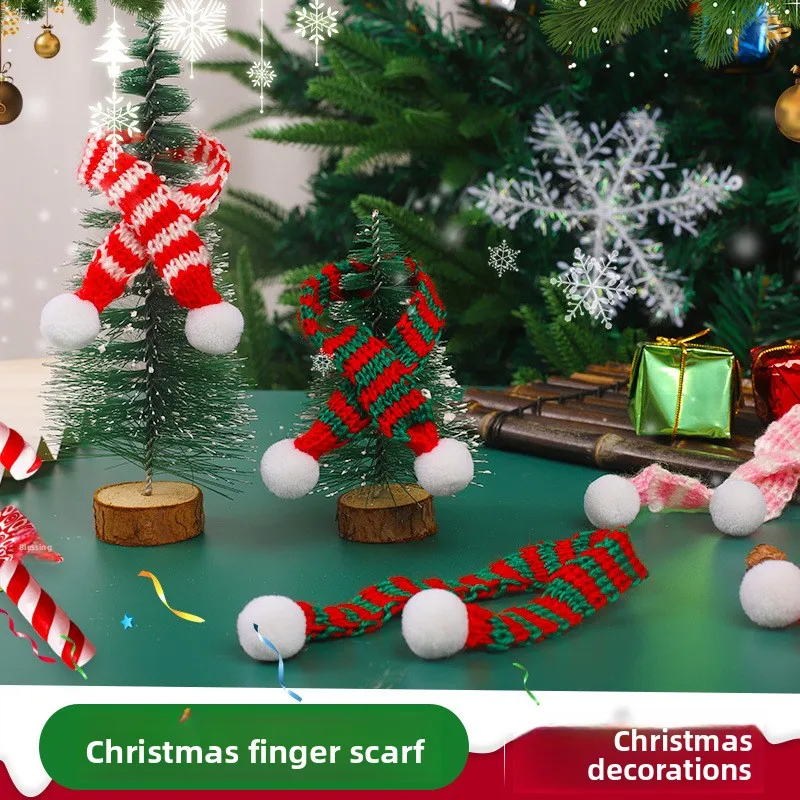 

Christmas Mini Knitting Hats Doll Hat Scarf Material For Crafts DIY Ornament Cute Doll Clothes Accessory Sewing Craft Supplies