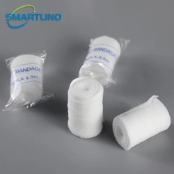 10 pçs respirável médico pbt bandagens elásticas kit de primeiros socorros suprimentos de sobrevivência emergência algodão curativo curativo cuidados de enfermagem gaze