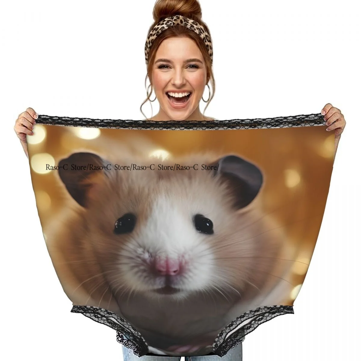 

Party Funny Trick Granny Underwear Humorous Daily Wear Hamster With Light Panties
