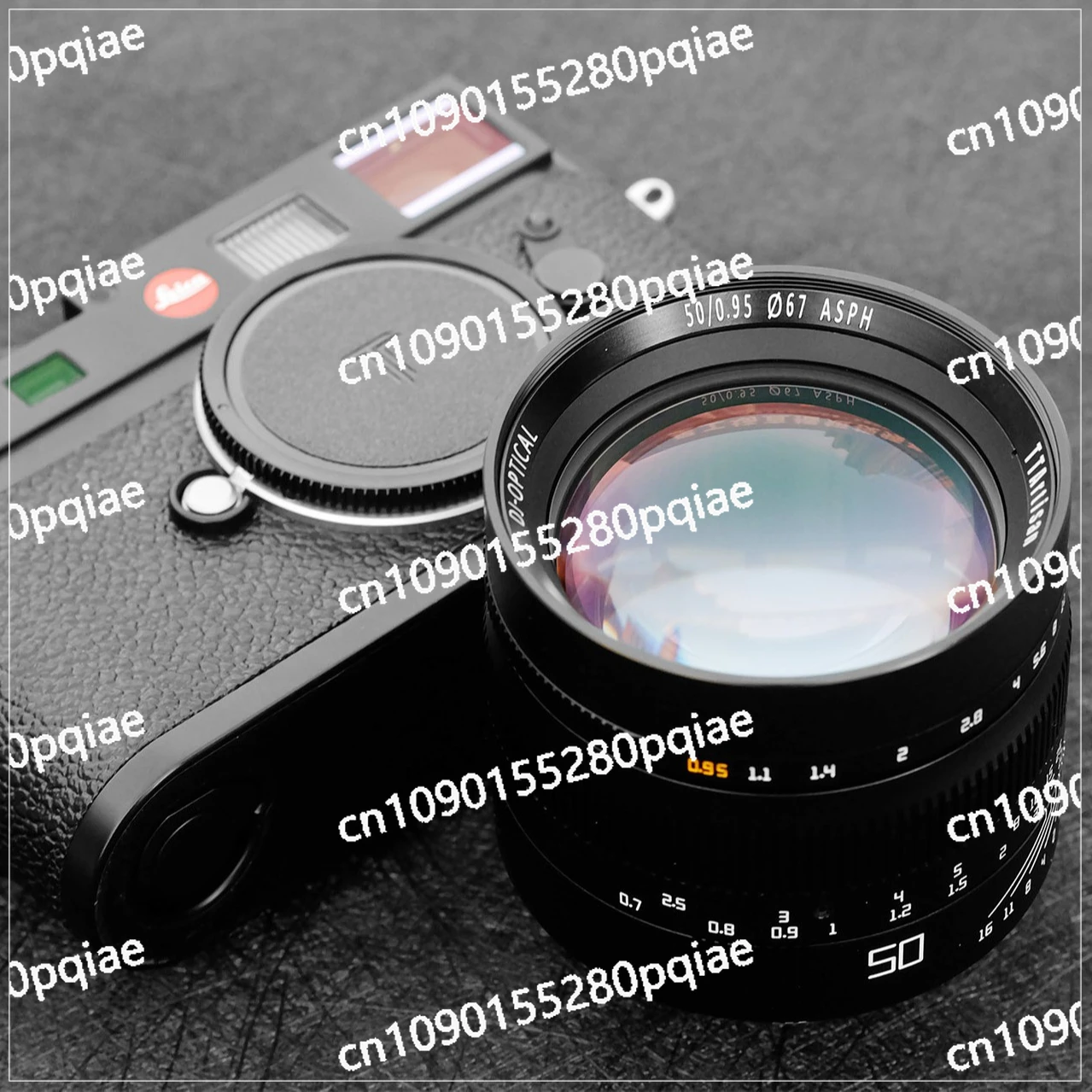 TTArtisan 50mm F0.95 RED Full Frame Manual Focus Lens for Leica M-Mount Cameras Like Leica M-M M240 M3 M6 M7 M8 M9 M9p M10 M262