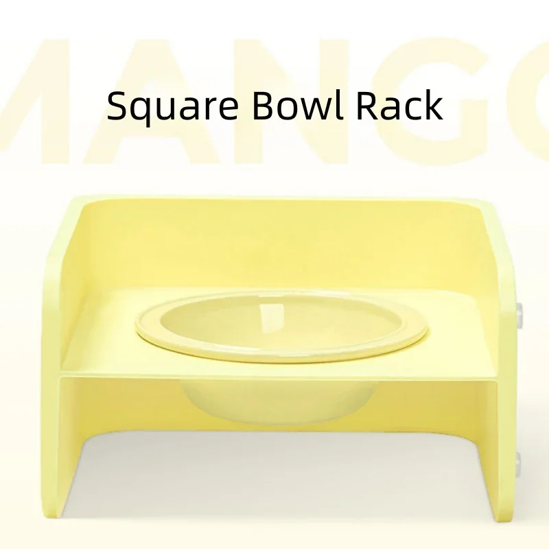 Mango Pet Food Bowl Stand Ceramic Cat Bowl with Water Bowl Interlocking Dog Cat Feeding Dish Can Be Used As Table for Pets MF932