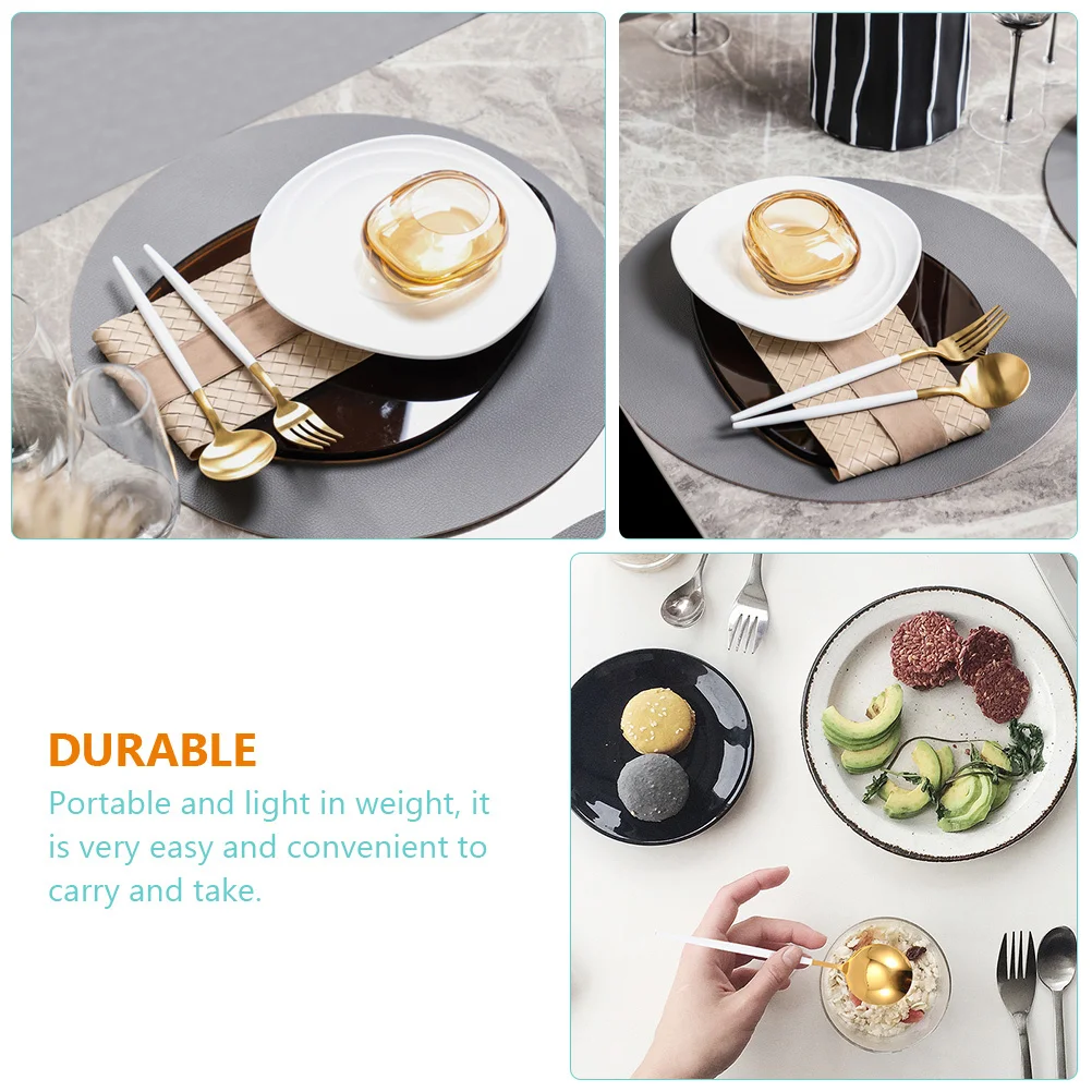 

5Pcs Stainless Steel Round Soup Spoons Portable Small Western Food Spoons Kitchen Essentials Household Kitchen Essentials