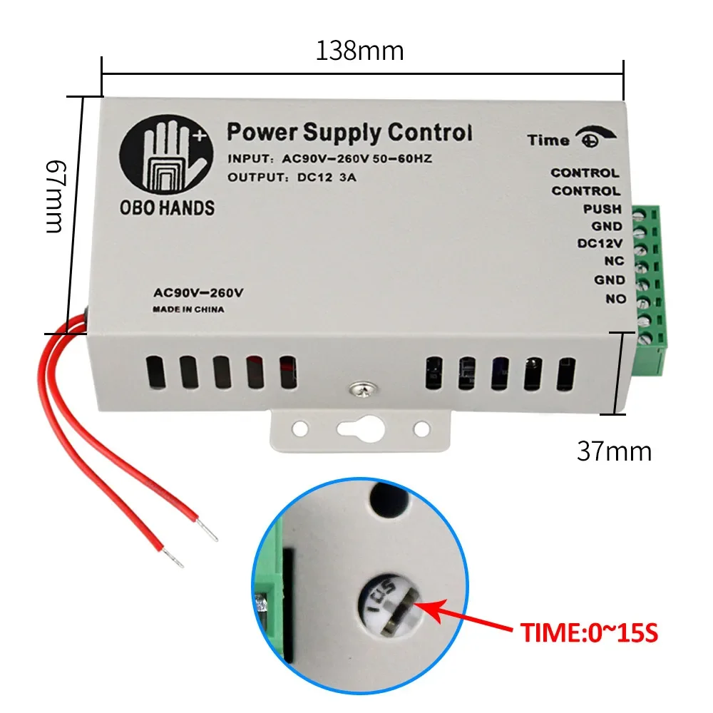 Kit de sistema de control de acceso de puerta Wifi Lector de teclado RFID inteligente + Fuente de alimentación + Botón de salida, cerraduras de golpe