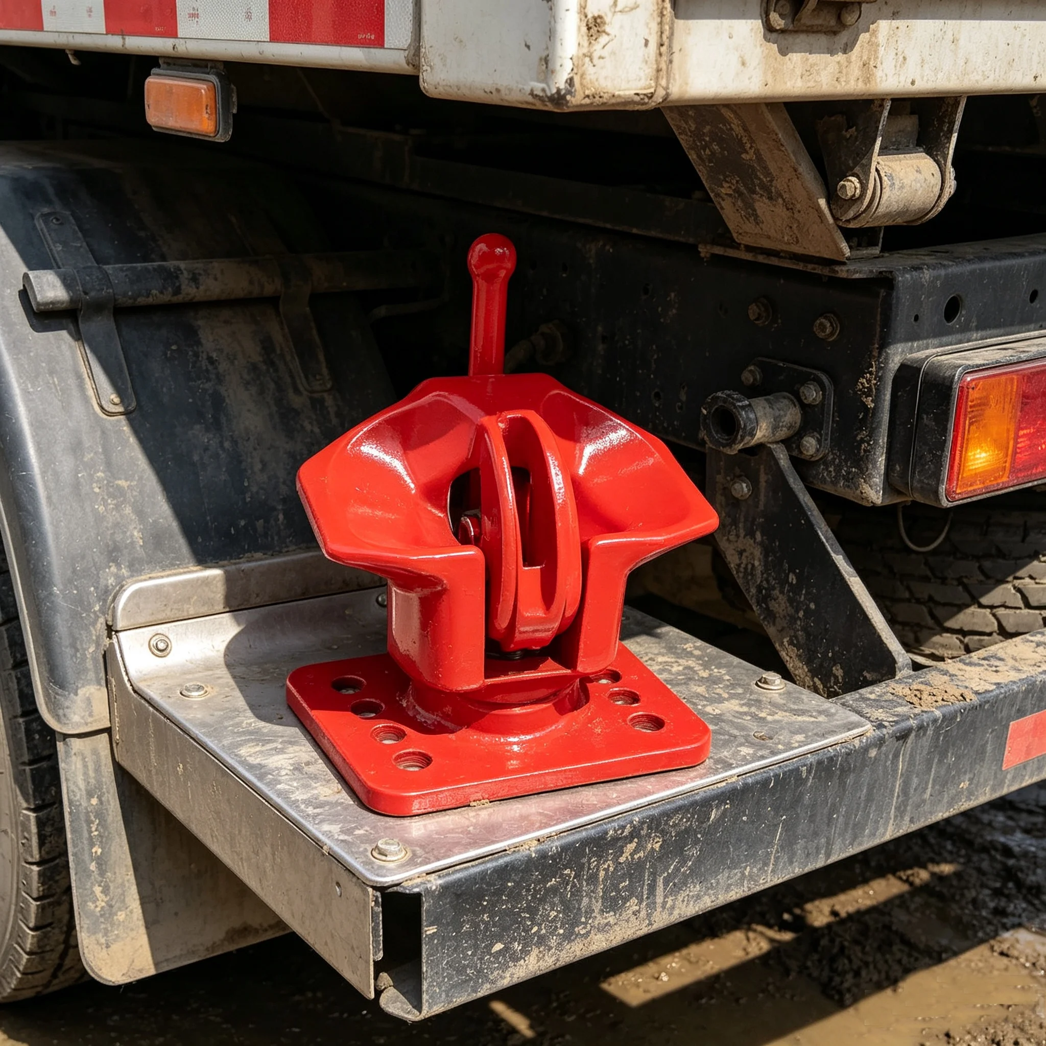 RC 1/14 1pc Red Engineering Tail Hook for Tamiya Hydraulic Excavator Loader Dump Truck for SCANIA MAN VOLVO Tipper DIY Parts