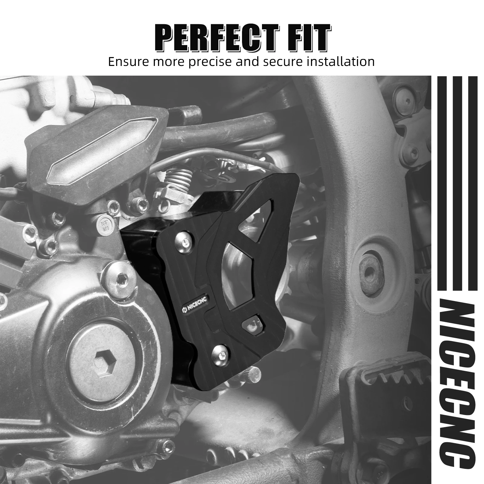 

NICECNC ATV Aluminum & Polyurethane Chain Sprocket Case Saver For YFZ450R YFZ450RSE 2009-2025 YFZ450X 2010-2011 18P-17466-00-00