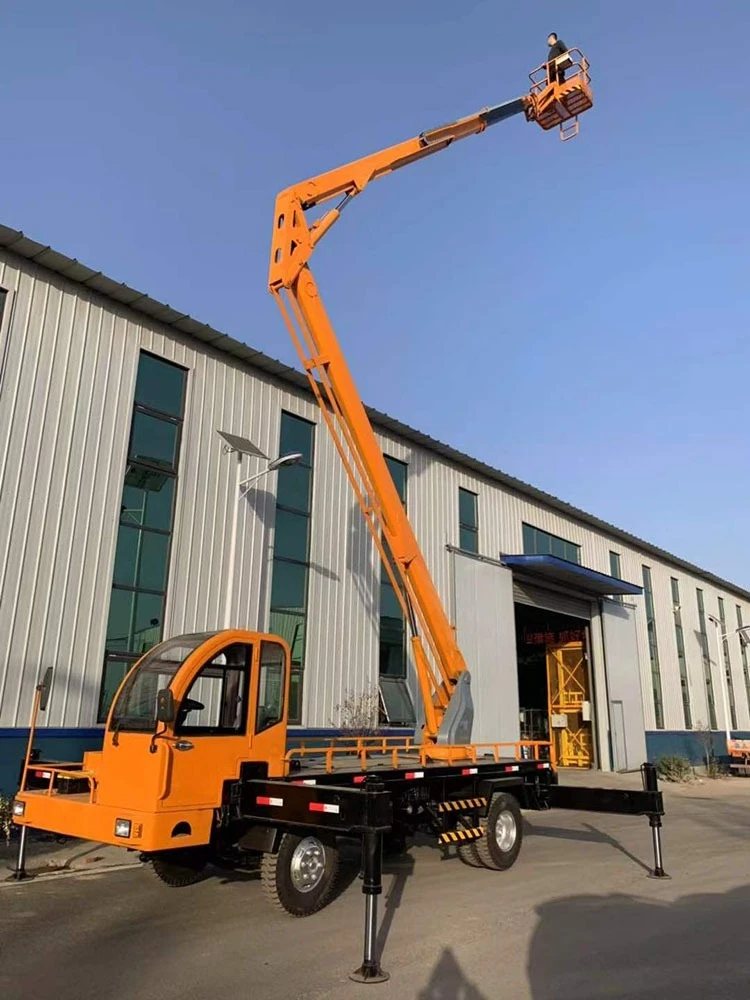 360 Degree Rotation Telescopic Hydraulic Articulated Towable Boom Lift 48m Working Height  For All-Terrain Use