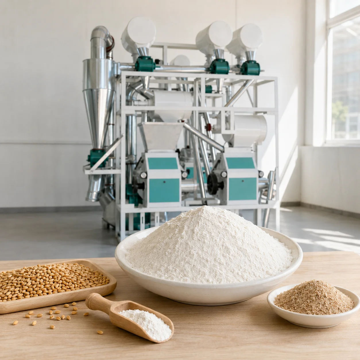 Integrated Flour Milling Machine Unit for Wheat Corn Coarse Cereal Industrial Grain Processing