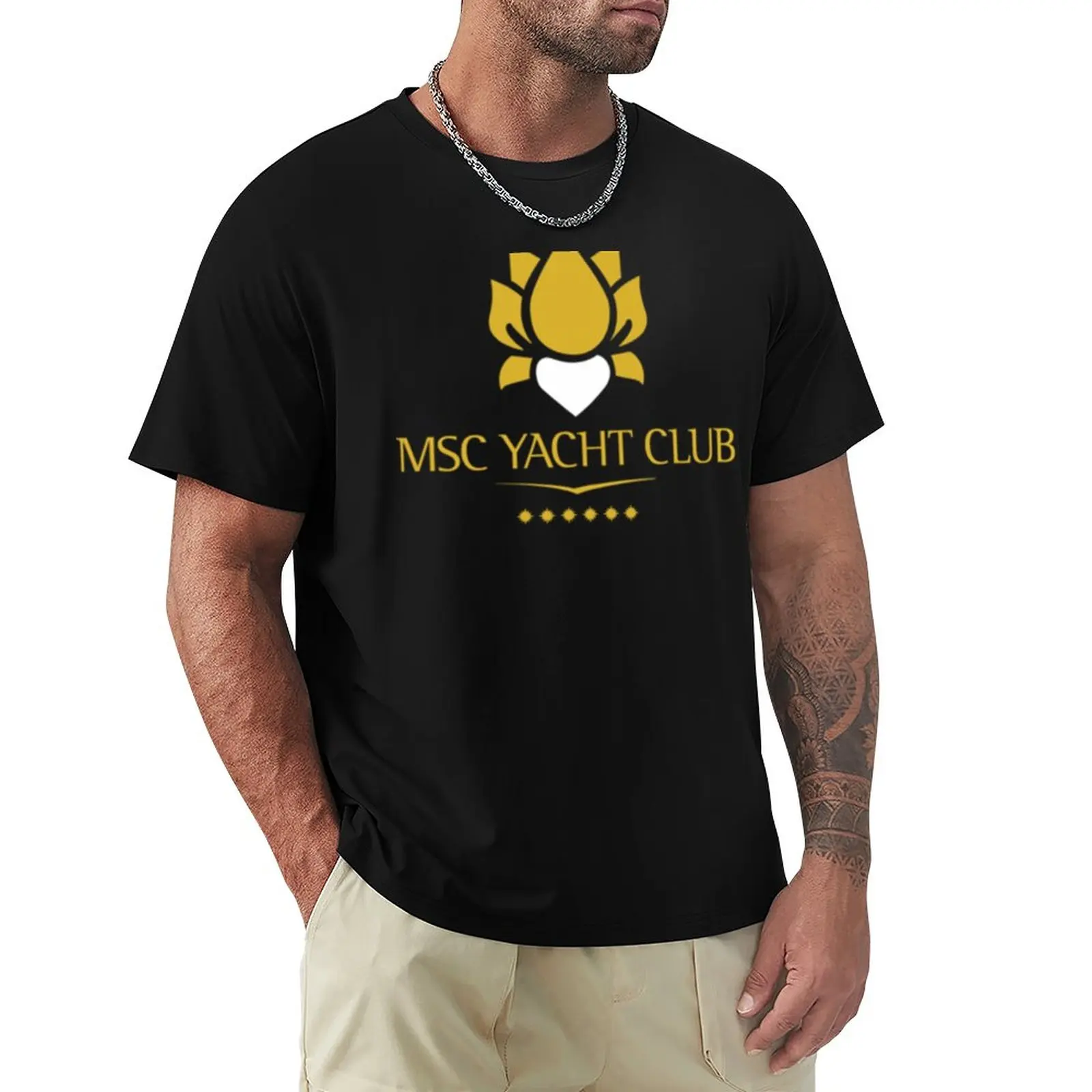 

MSC Yacht Club Logo Design T-Shirt summer clothes vintage t shirt mens t shirt graphic