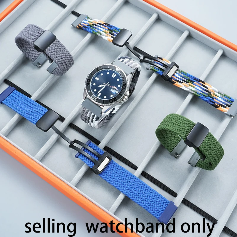Waterproof canvas watch strap for Casio MDV-106/MDV-106B Swordfish series magnetic suction version, strong elastic nylon strap 2