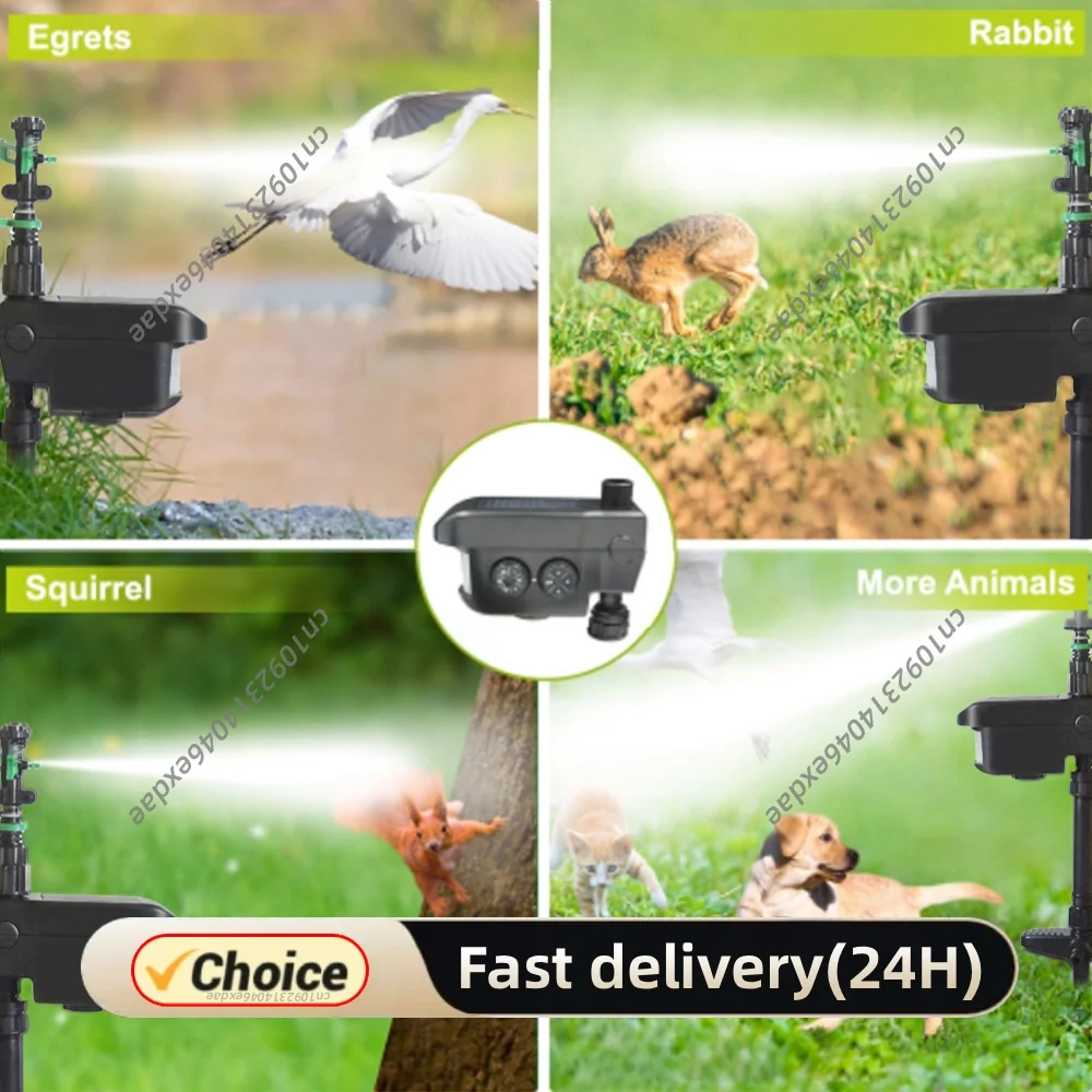 Motion Activated Sprinkler Scaring Away Wild Animals Animal Repeller Sprinkler Rotating Animal Sprayer for Outdoor Use