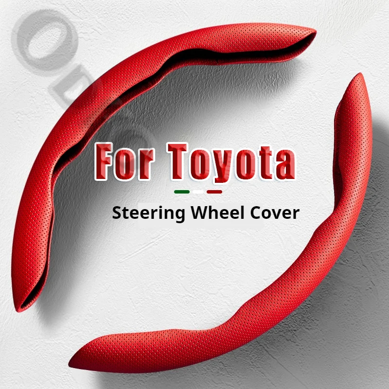 Steering Wheel Cover leather Non-slip Sweat-absorbing Special Steering wheel For Toyota COROLLA  LEVIN  CROWN KLUGER HARRIER