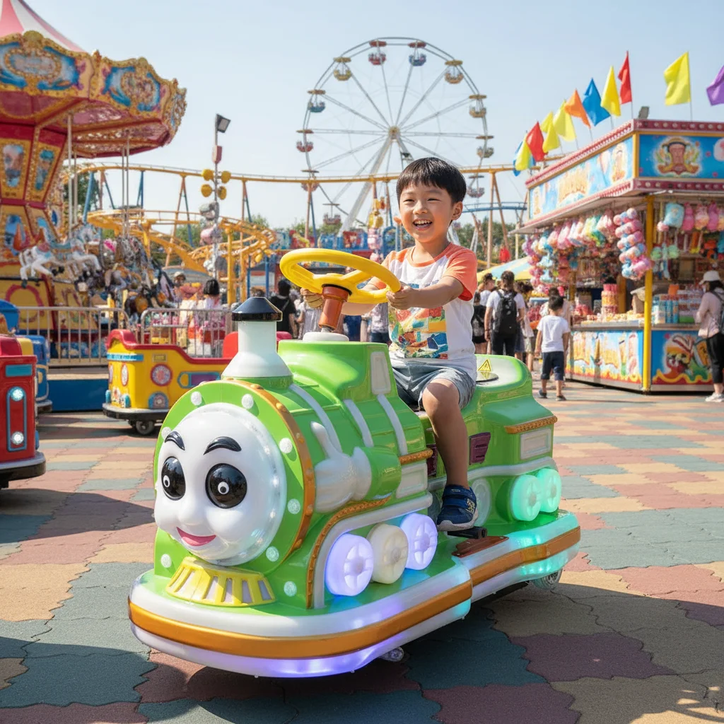 Electric Bumper Car Rides for Children & Adults Indoor/Outdoor Coin Operated CE Certified LED Lights Metal Construction